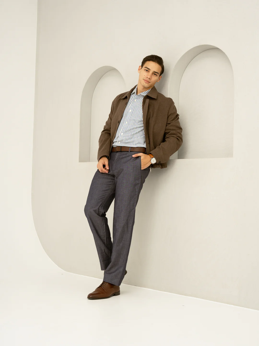 Whistle Blue Tropical Wool Linen Pants - Image 6