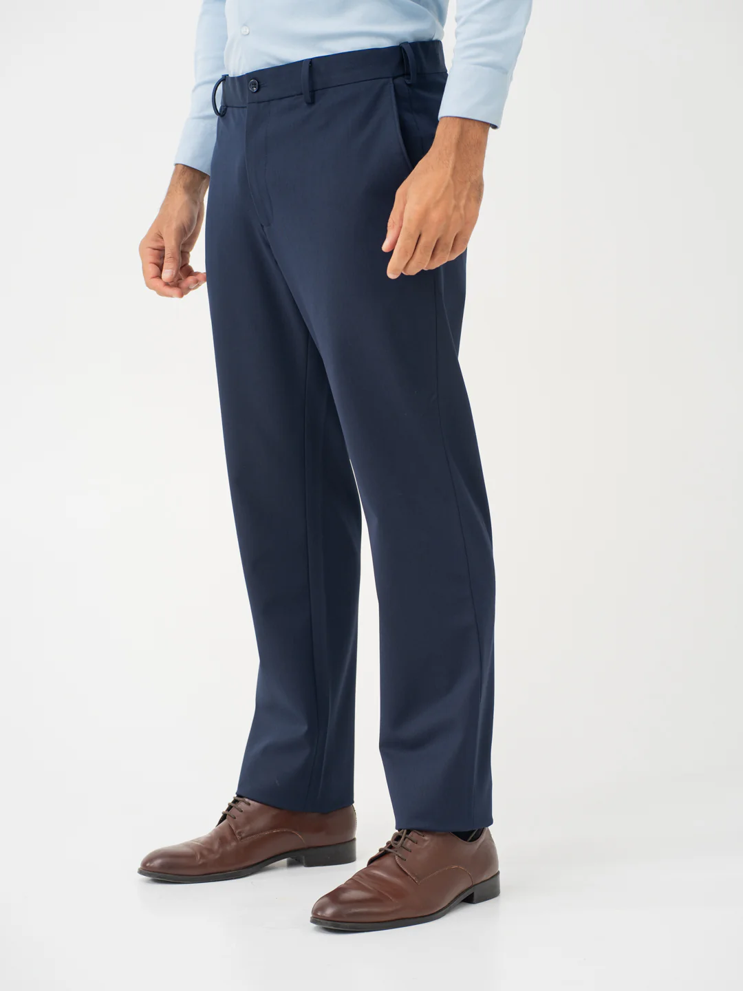 Wind Blue Water Repellent Relaxed Fit Stretch Formal Pants - Image 10