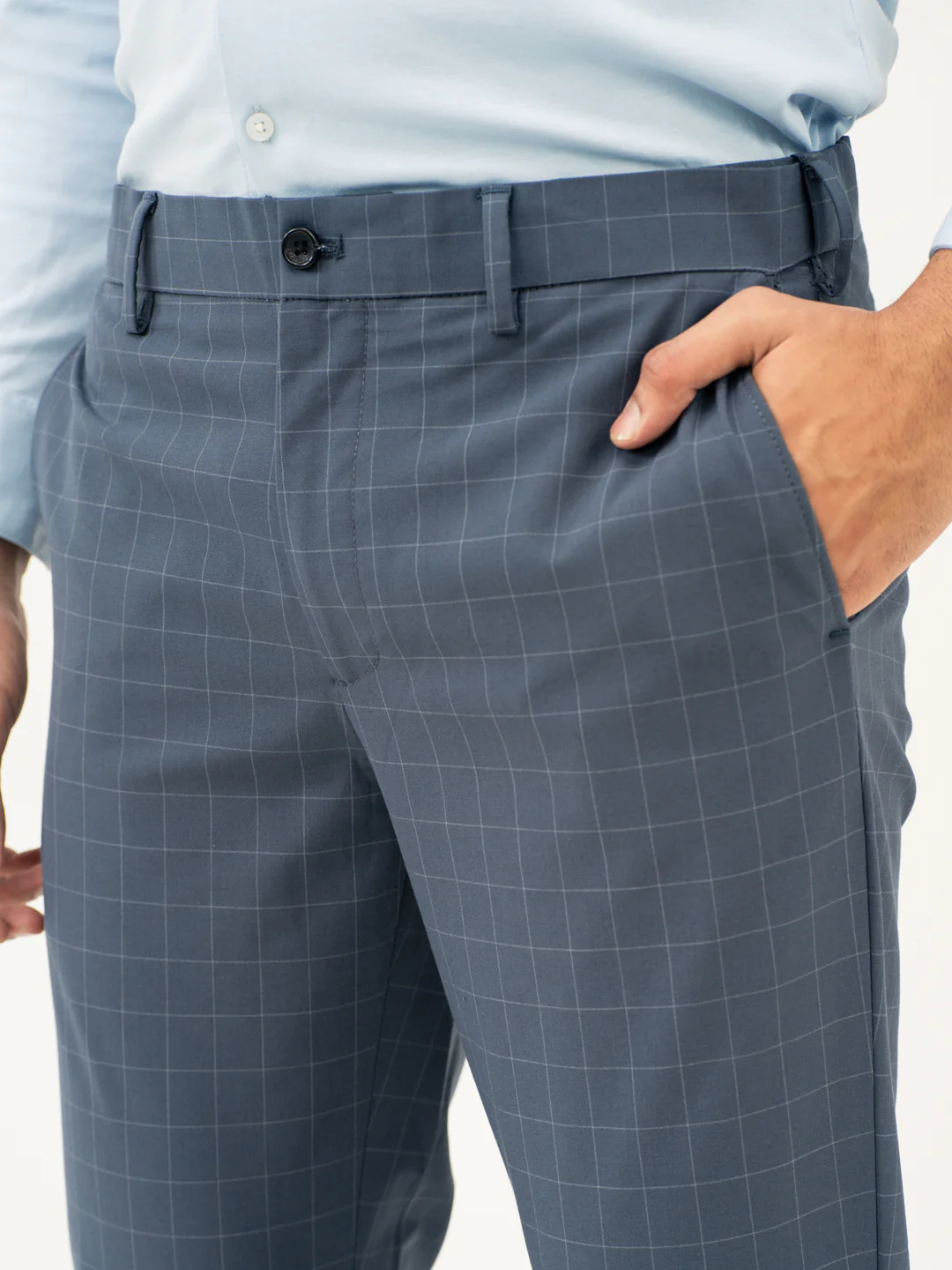 Wolf Grey Checks Formal Pants - Image 10