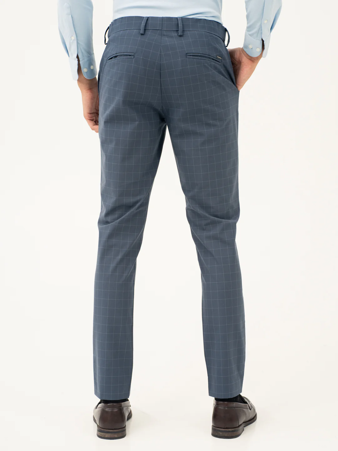 Wolf Grey Checks Formal Pants - Image 6