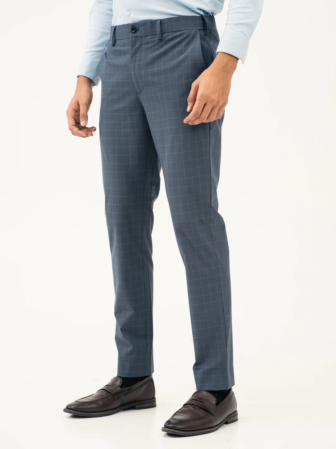Wolf Grey Checks Formal Pants - Image 8