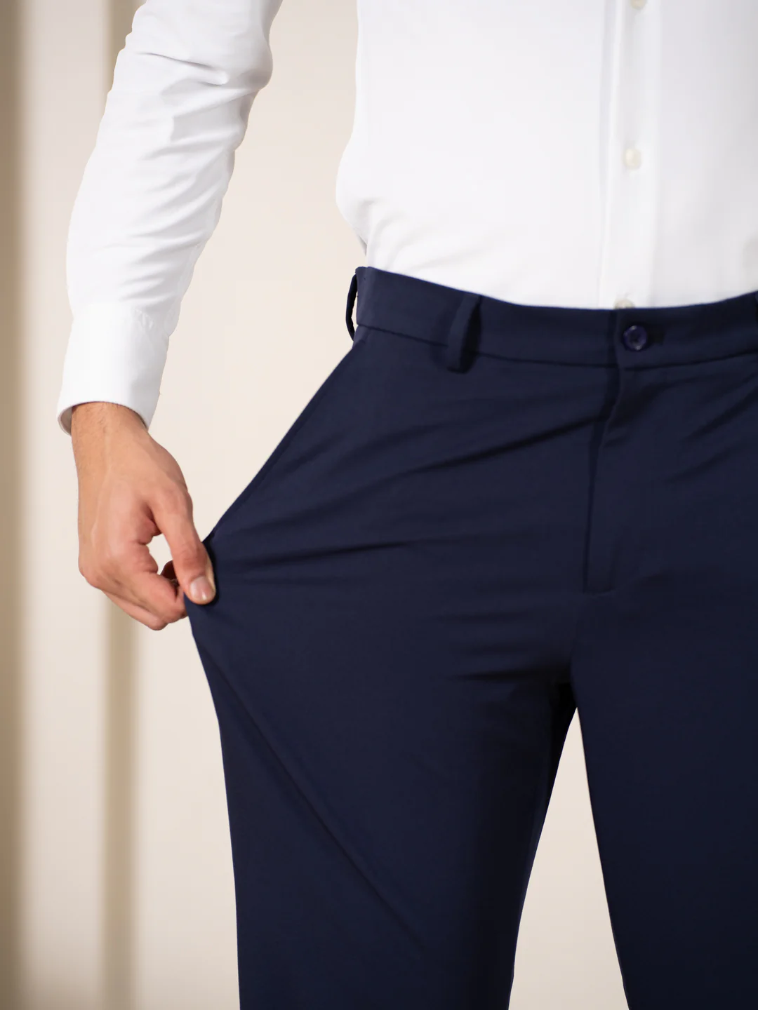 Workday Navy 925 Relaxed Fit Smart Formal Trousers - Image 3