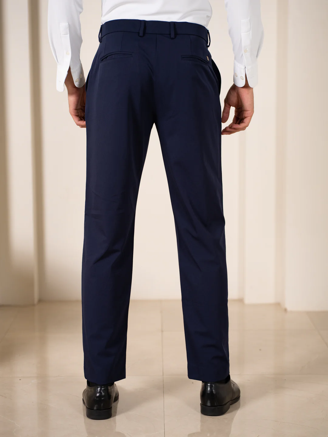 Workday Navy 925 Relaxed Fit Smart Formal Trousers - Image 5